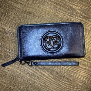 Sharif Legacy Croco Embossed Setosa Leather Secretary Wallet/Wristlet